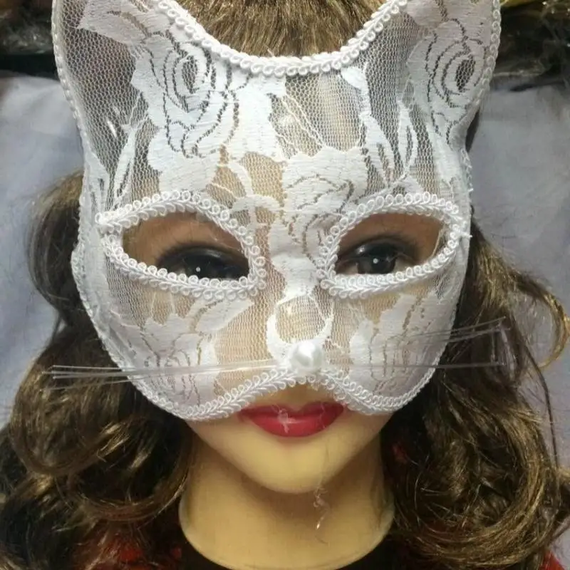 

1Pcs Lace Fox Mask Halloween Party Masquerade Photography Decorative Prop Women Exquisite Fashion All-Match Cute Mask