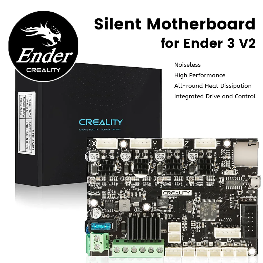 

Creality Ender 3 V2 Silent Motherboard Upgraded High Performance Mainboard V4.2.7 with TMC2225 Driver Marlin 3d printer parts