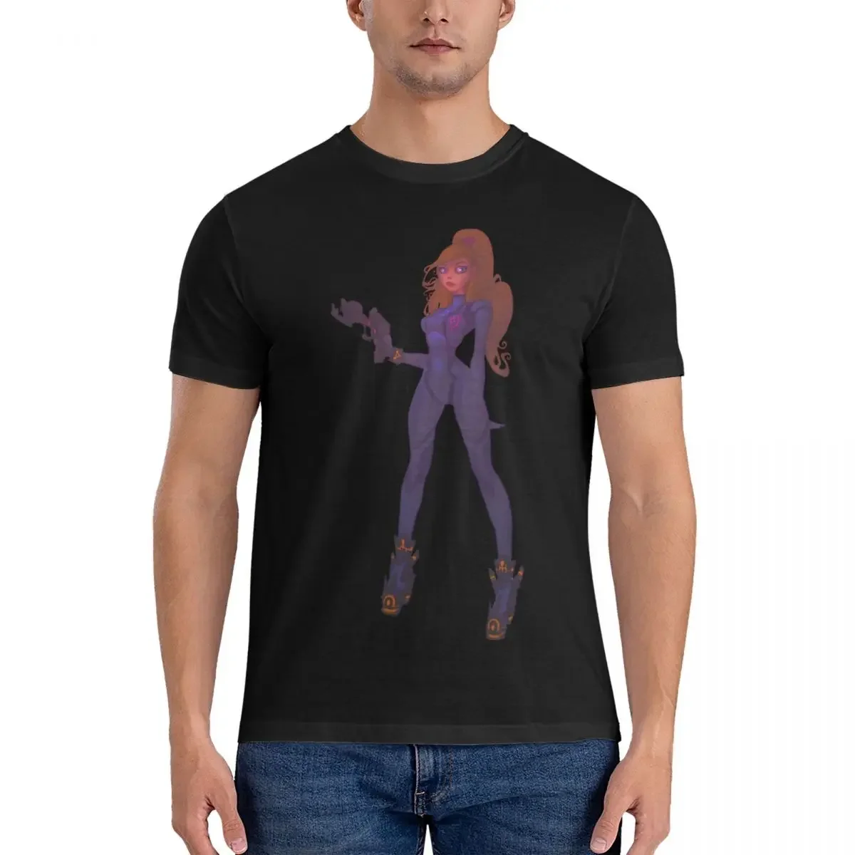 

Zero Suit T Shirt for Men Pure Cotton Vintage T-Shirt Round Collar Samus Aran Tee Shirt Short Sleeve Tops Unique