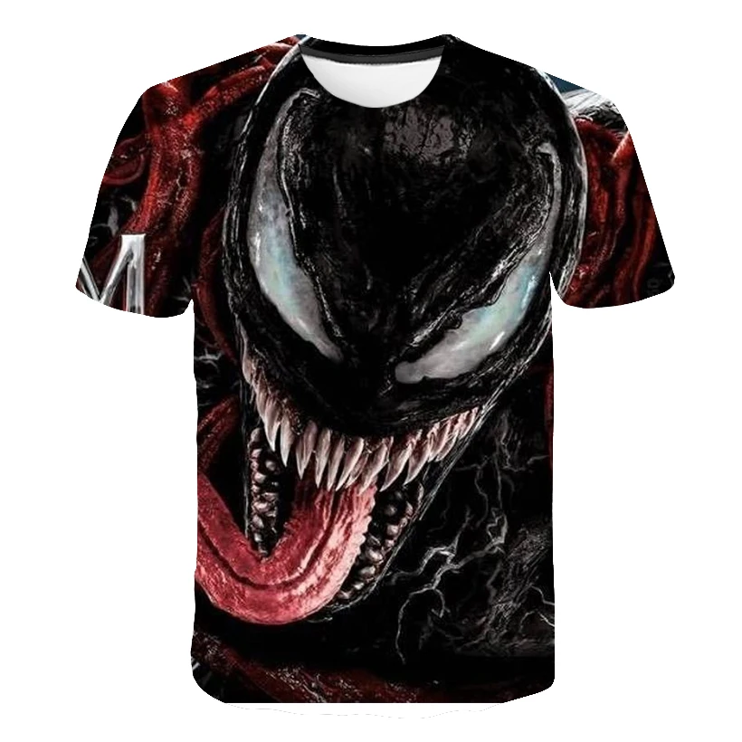 Tanio Cartoon Venom Graphic T-Shirt chłopcy i dziewczęta drukowanie 3D sklep