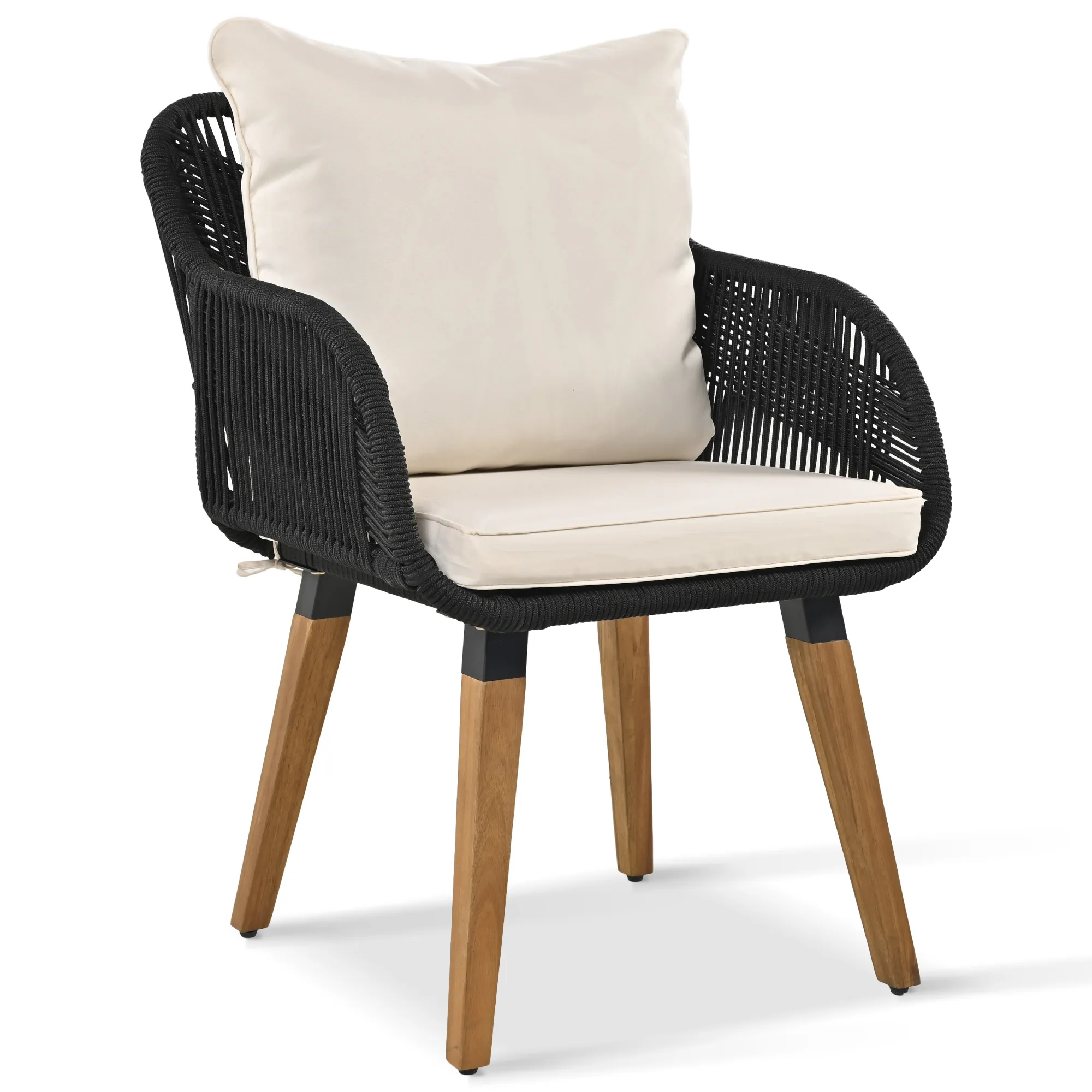 5 Pieces Outdoor Patio Furniture Set Wicker Bar Table with 2 Bistro Conversation Set With Single Chairs and Stools for Balcony