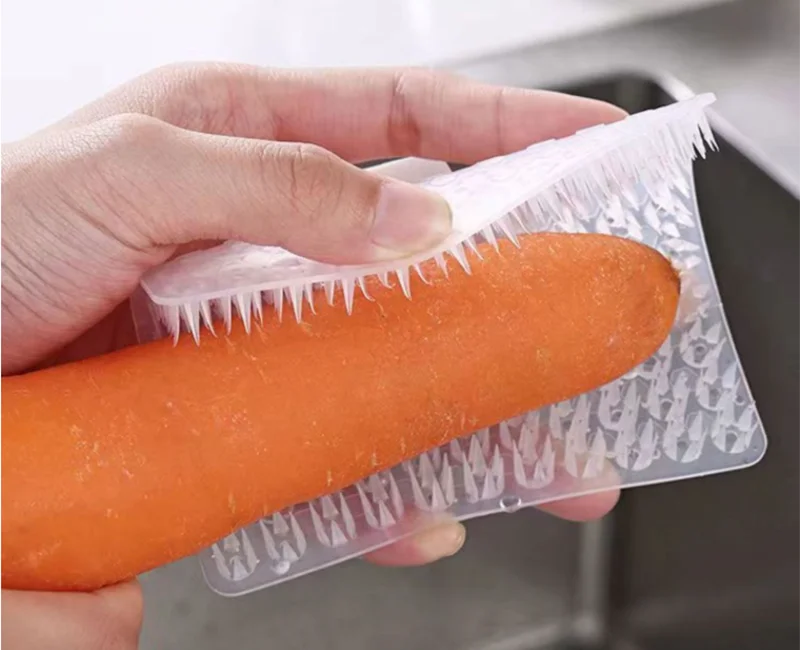 Description Picture 2 of itemFinger Set Fruit and Vegetable Brush Kitchen Flexible Vegetable and Fruit Cleaning Brush Household Sink Cutting Board Gap Brush