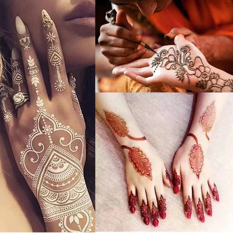 Tattoo Ink Henna Cones 7 colors Tattoo Paste Cream Cone Waterproof Non-toxic Safe DIY Drawing Henna Body Art