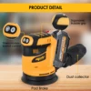 Cordless Orbital Sander Compatible with Dewalt 18V 20V Battery Electric Polisher Wood Metal Polishing Sanding Machine(Tool only) 2