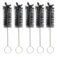 5pcs Durable 5cm Wire Tube Brush Metal Handle Steel Wire Soft Cleaning Brush Glass Hand Tool 1