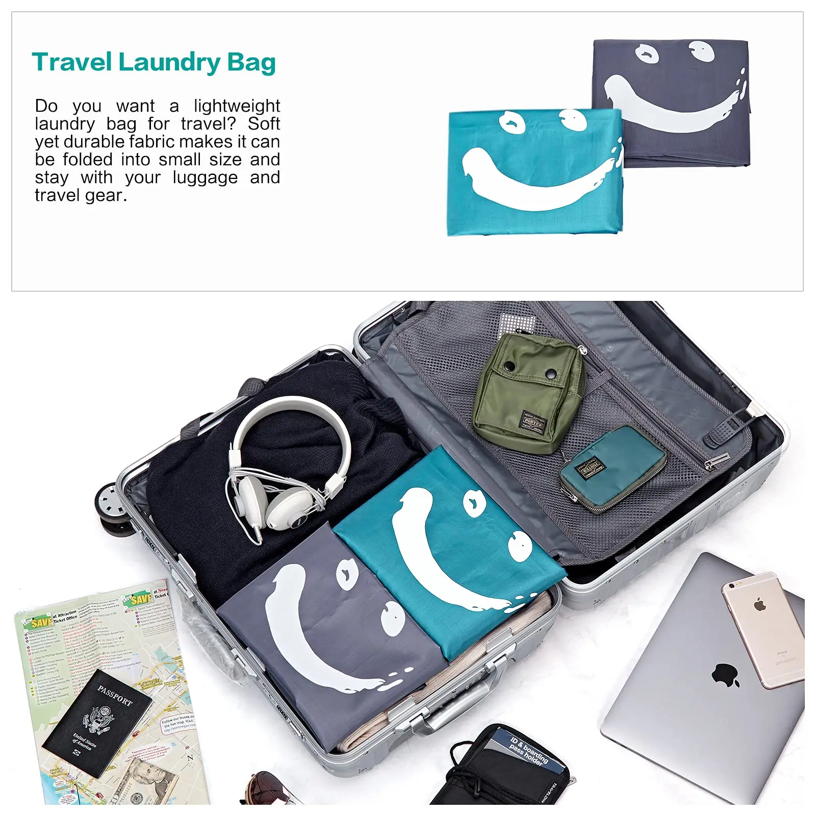 Travel Laundry Bags for Dirty Clothes,Large Laundry Bags for Traveling Travel Bag,Laundry Bags for Camp 6