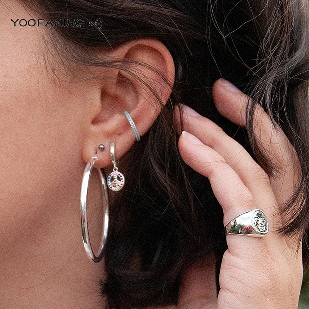 925 Sterling Silver Ear Needle Classic Silver Earrings, Colorful Zircon Flowers Chain Tassel Series Fashionable Women's Jewelry 4