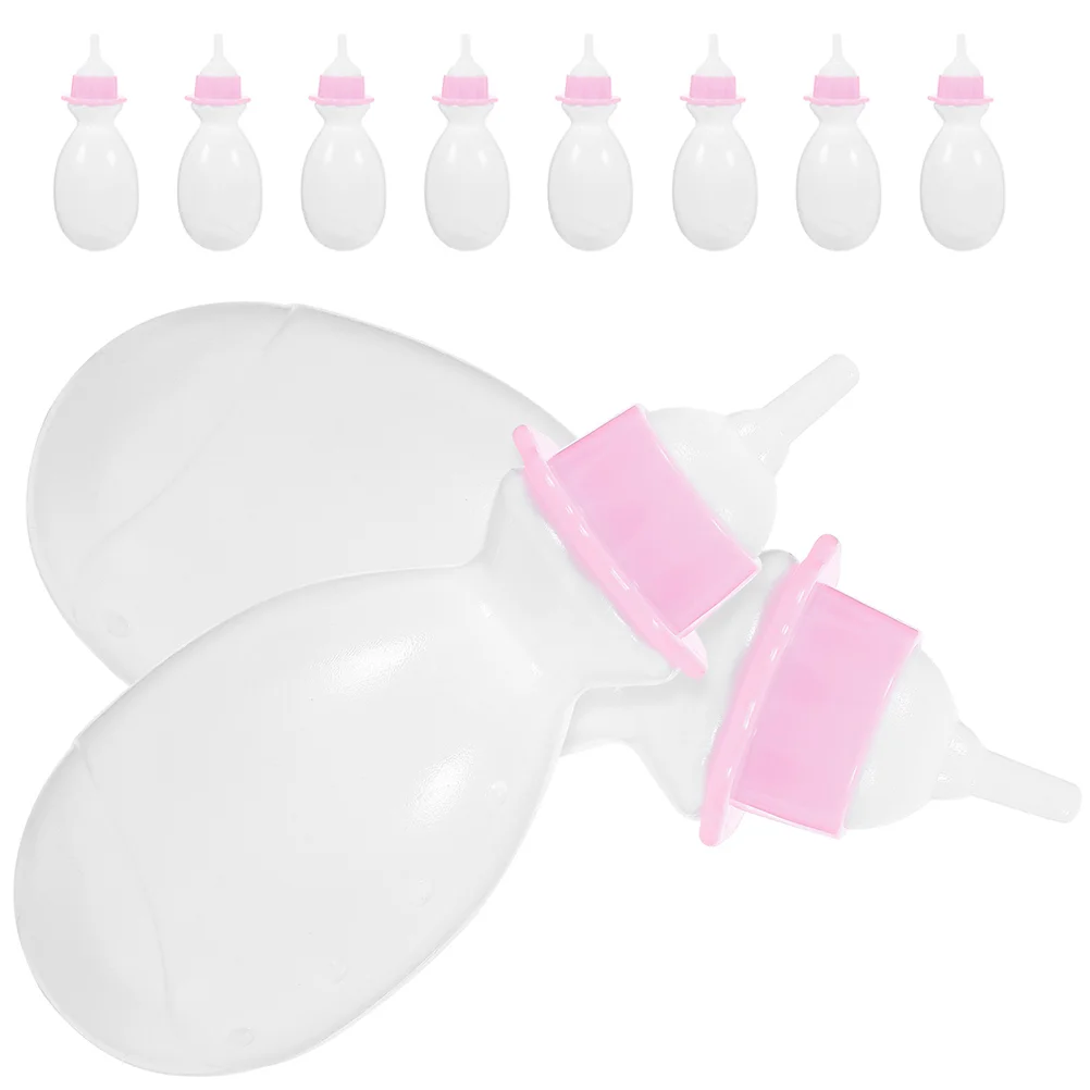 

10 Pcs Baby Gift Bottle Shower Favors Puzzle Kids Simulation Toy White Miniature Bottles Child