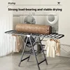 1pcs Folding Floor Drying Rack Household Bedroom Balcony Hanging Clothes Drying Quilt Hanging Rod Can Be Folded Storage 3