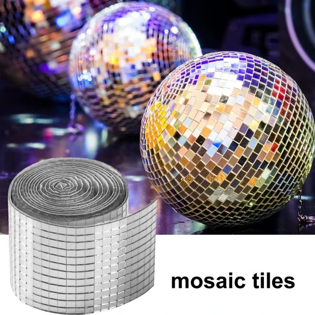 Mirrors Disco Ball Mosaic Stickers Self-Adhesive Glass Craft Tile Decals  DIY Handmade Disco Light Ball Decoraiton Party Supply - AliExpress