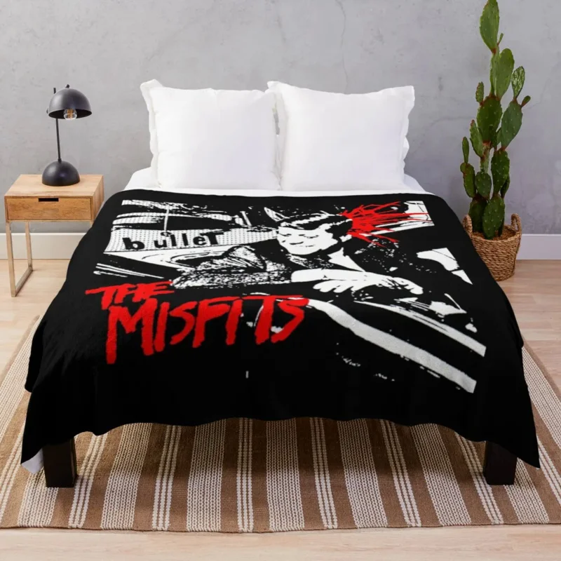 

M-isfits B-ullet Throw Blanket Flannel Fabric Hairy Blanket Soft Blanket