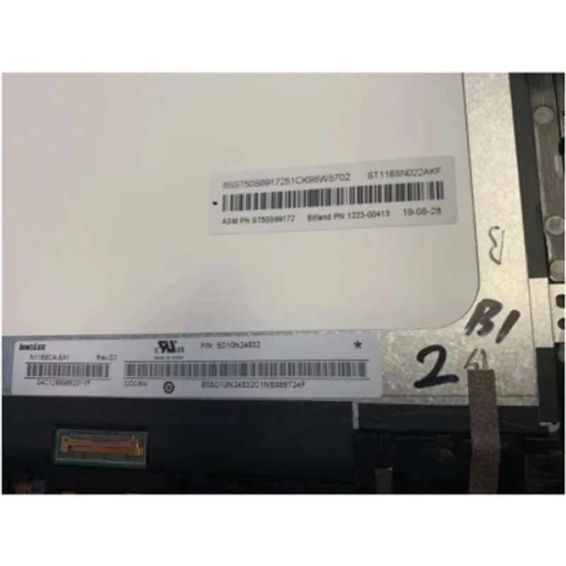 노트북 터치 스크린 LCD 모듈, 레노보 300e 크롬북 2 세대 81MB 81QC 82CE, LED 디스플레이, 프레임, 보드 어셈블리, 11.6 인치