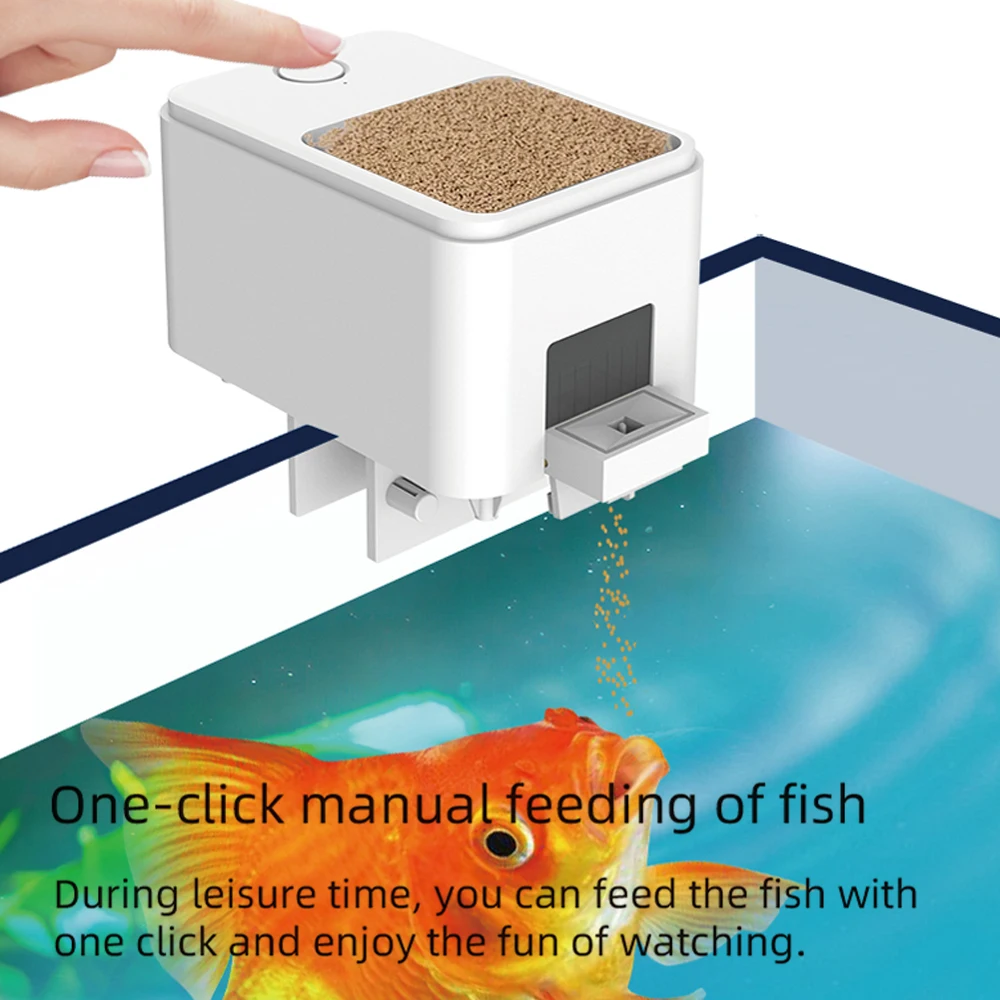 WiFi Smart Automatic Feeder Aquarium Goldfish Timing Feeder 100ML Large ... - Smart Fish Feeder And Monitoring Systems For Goldfish
