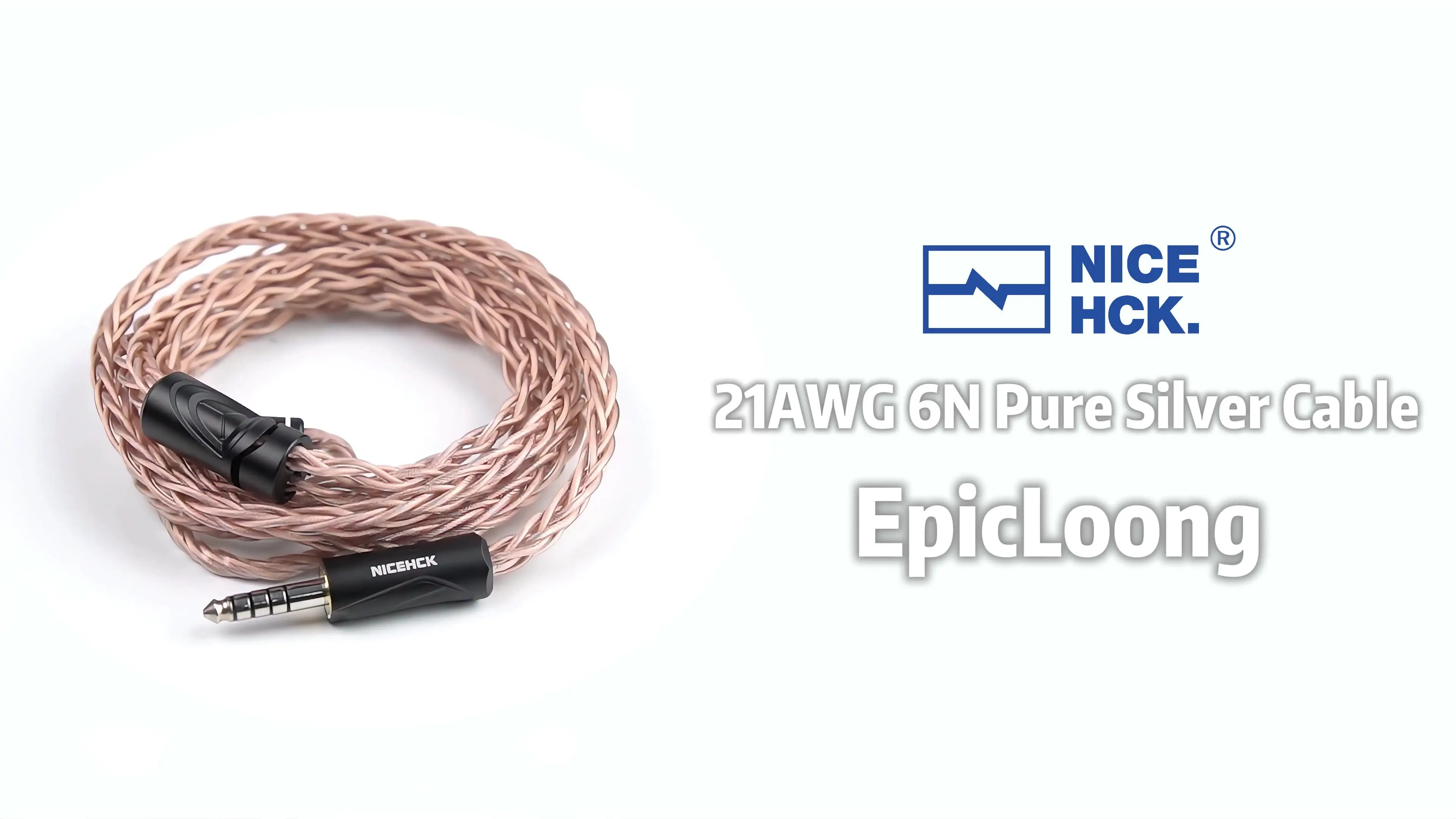 NICEHCK-純銀製のhifiケーブル,4.4mmジャック,2ピン,cantor v16 nx8