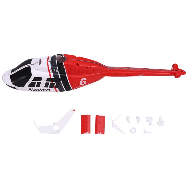 Arrière de la coque de pièce de rechange pour hélicoptère RC C138 Bell 206, avec emplacement pour queue.