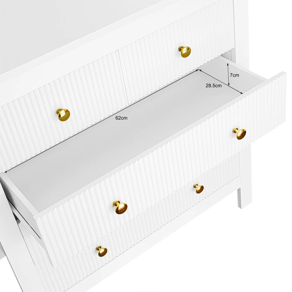 Modernes Sideboard, Kommode mit speziellen Türen, goldenen Griffen, Sideboard/Schuhschrank/Schminktisch, für Wohnzimmer, Schlafzimmer – Detail 25