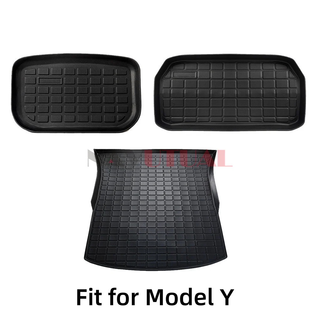 For Tesla Model Y Rear Seats Back Protector Anti-Kick Mats TPE Seat Cover &  Trunk Mats Foot Pad Model 3 Y 2016-2023 Accessories