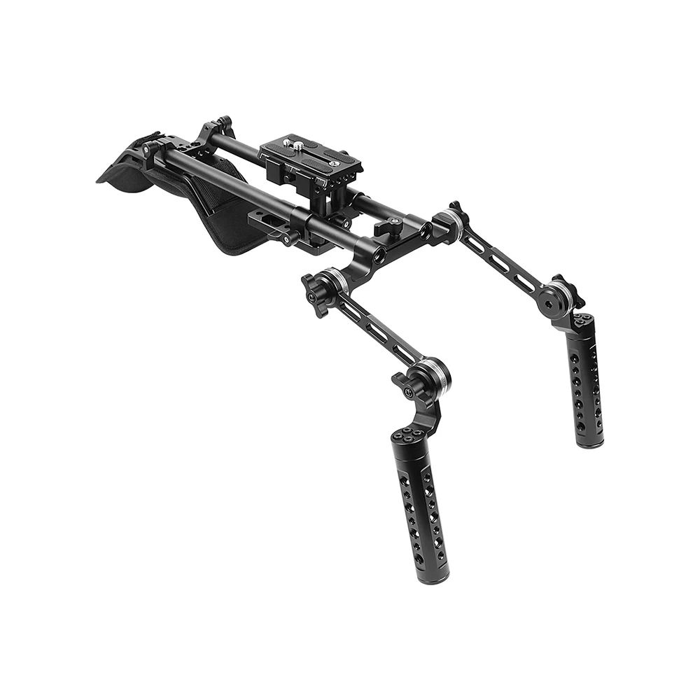 Kayulin Câmera Shoulder Kit com Manfrotto qr Baseplate Rosette Extensão Braço Queijo Handgrip para Dslr Câmera dv Camcorder