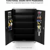 43 W x 20 D x 72H Garage Storage Cabinet, Metal Storage Cabinet with Pegboards, Wheels, Locking Doors and Adjustable Shelves 4