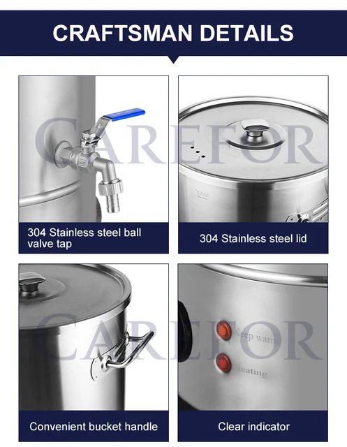 Stainless Steel Colorful Electric Portable Drinking Boiler Shower Hot Water  Heater Tea Warmer Catering Urn - Tool Parts - AliExpress