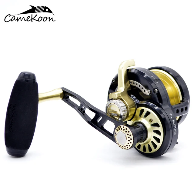 CAMEKOON Trolling Reel for Big Game Saltwater Fishing, Aluminium Frame and  Graphite Side Plates, 3+1 Stainless Steel Bearings, Conventional  Baitcasting Reel with Right Hand Retrieve : : Sports, Fitness &  Outdoors