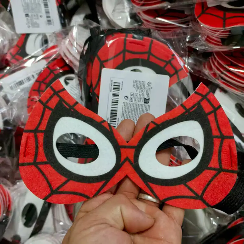 5 Pcs/Lot Funny Spiderman Cosplay Accessory for Boy Girl Halloween Party White Gwen Stacy Role Play Felt Eye Mask Birthday Gift
