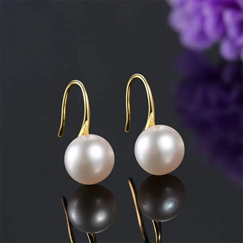 Orecchini di perle coltivate d'acqua dolce 7-8 mm x 2 pezzi