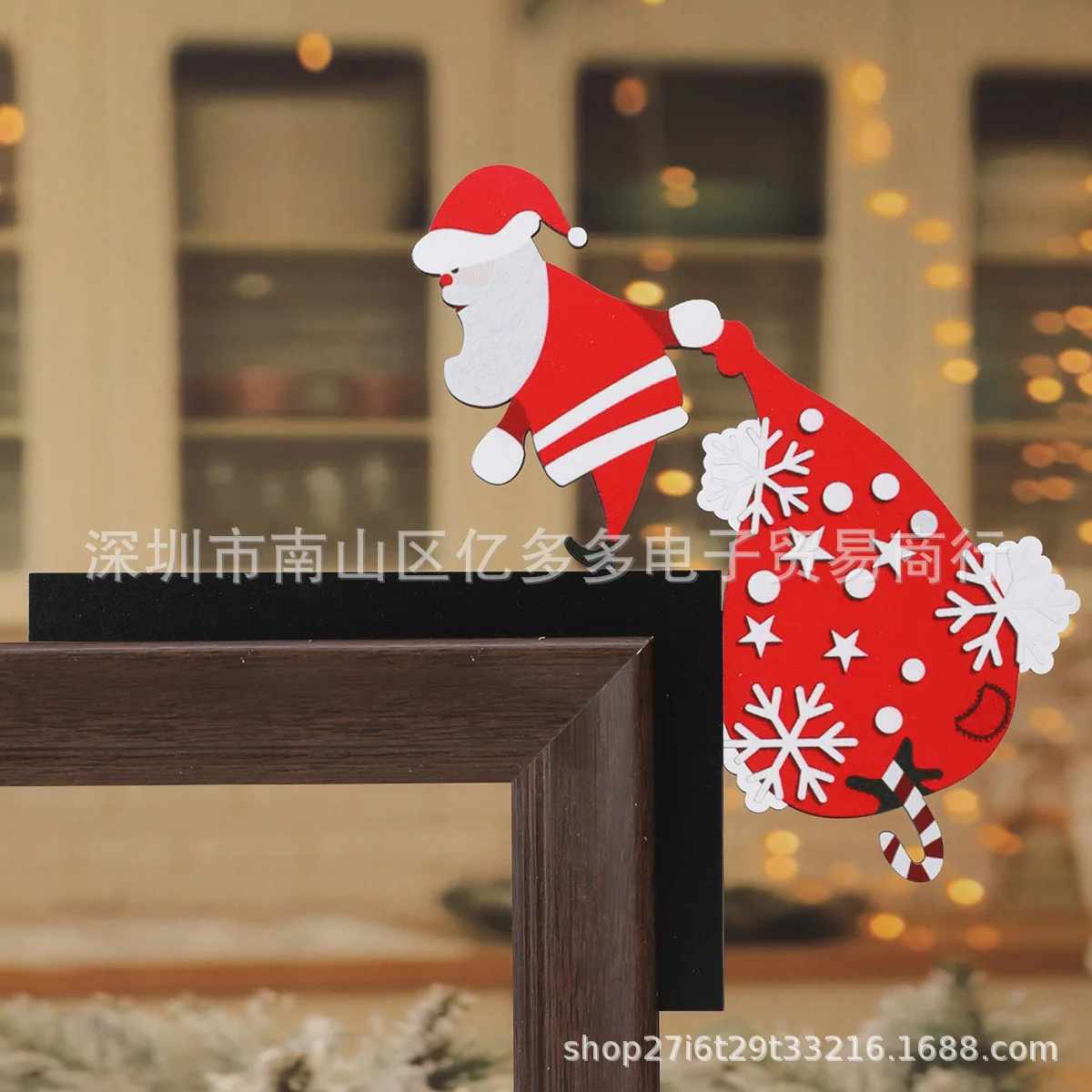 Christmas Door Frame Decorations Wooden Decorations Santa Claus Christmas Elk Wood Crafts Christmas Decorations Navidad Pendant