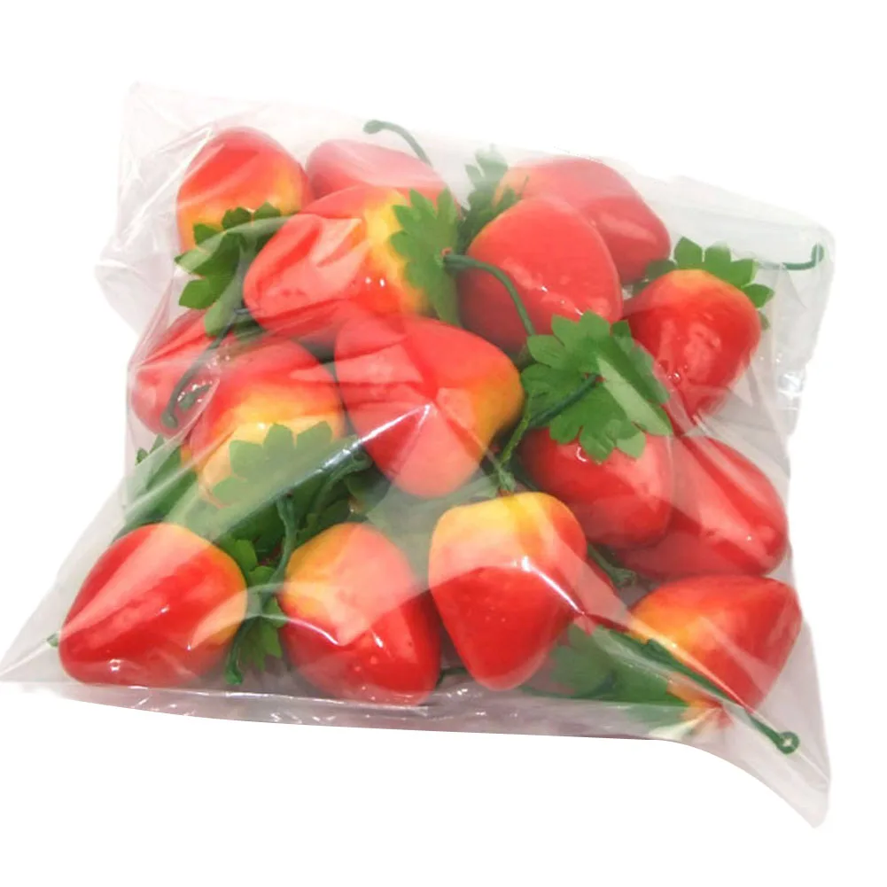 10PCS 3cm Mini Artificial Fruits Foods Plastic Fake Apple Mango Orange Lemon Banana Strawberry Home Decoration
