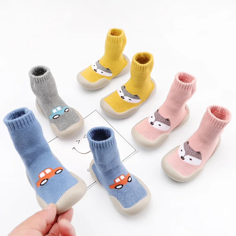 

Baby Sock Shoes Kid First Shoes Cartoon Toddler Shoes Cute Animal First Walker Kids Soft Rubber Sole Baby Shoe Booties Anti-slip