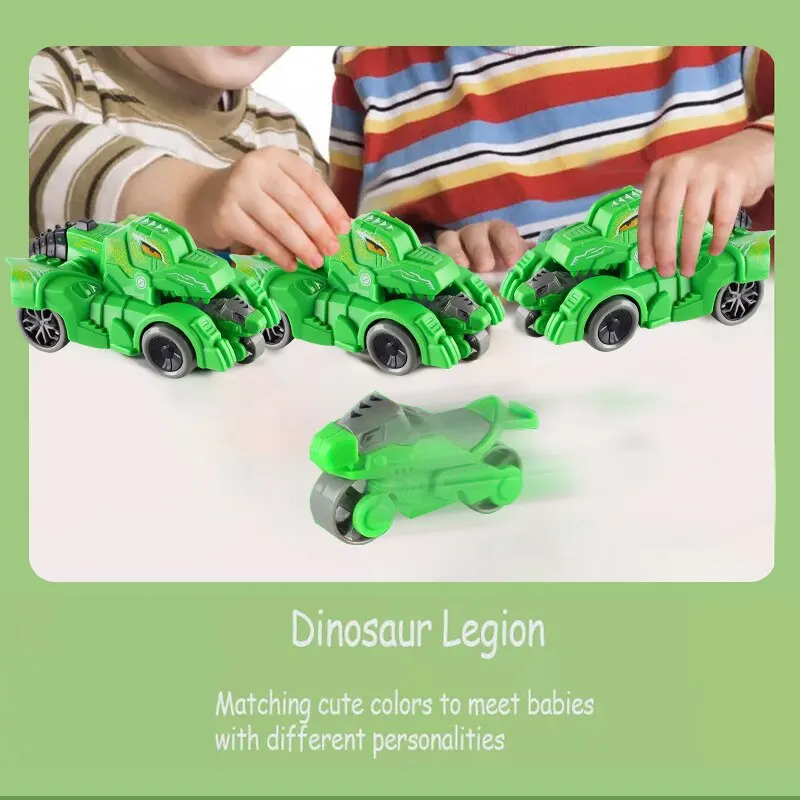 Inertial Dinosaur Catapult Car Toy Children Mini Simulation Motorcycle Catapult Sliding Pull Back Car Toys For Kid Birthday Gift