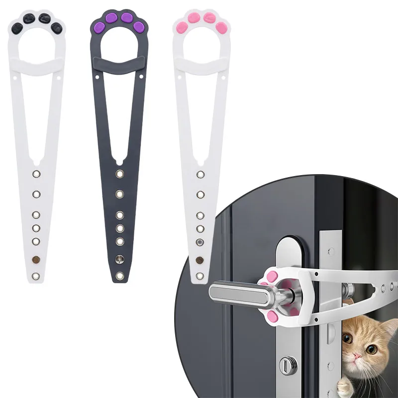 Cat Door Holder Latch Adjustable Dog Door Stopper Elastic Gate Lock Flex Latch Strap Keep Dog Out From Entering Pet Gate Supply