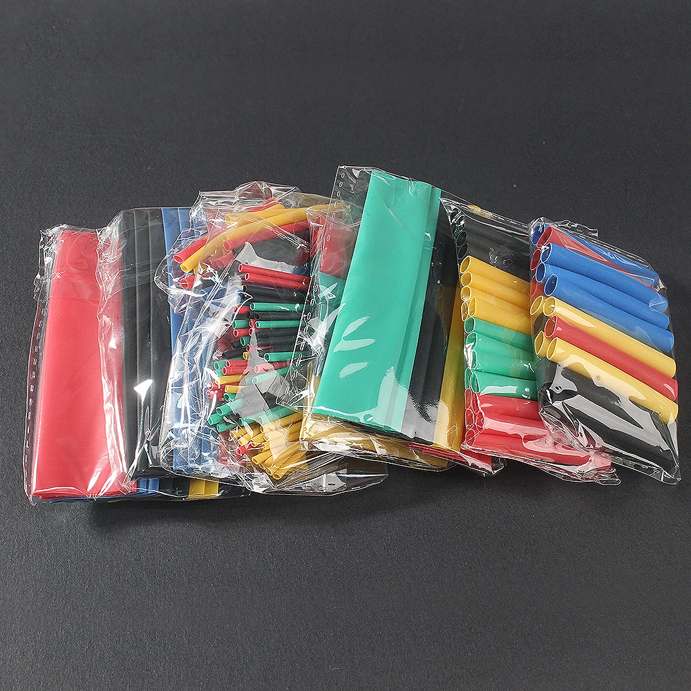 Heat Shrink Wrapping Kit 164PCS Electrical Connection Wire Cable Insulation Sleeving Thermoresistant Tube Shrinkage 2:1 heat shrink tubing