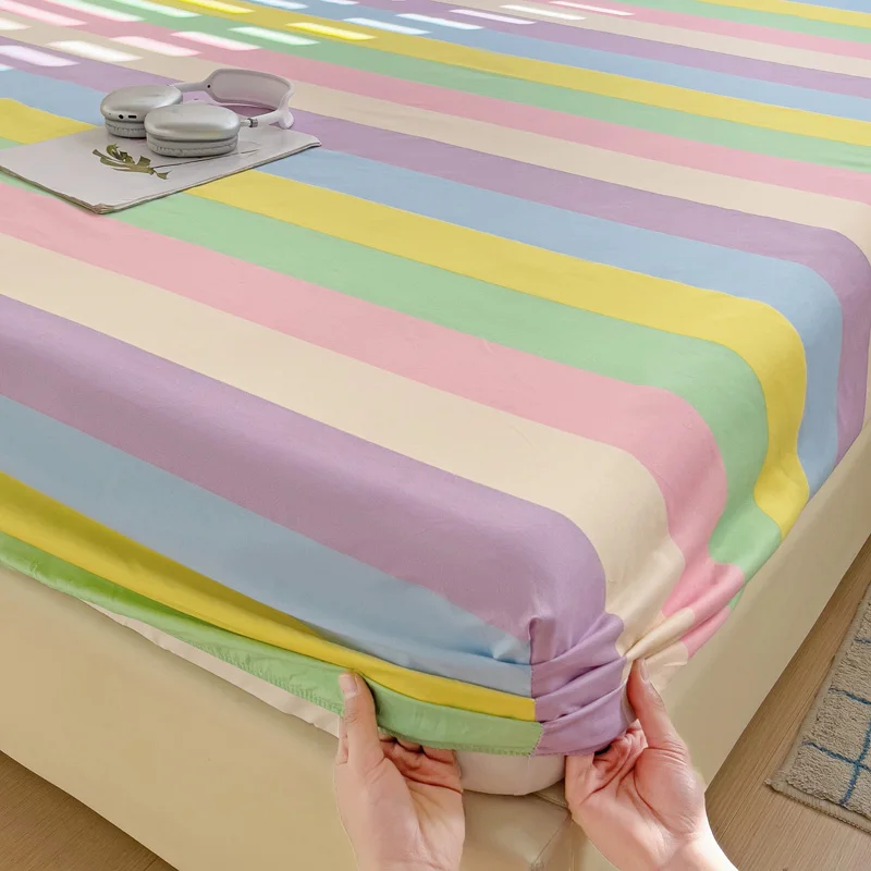 Bonenjoy 1pc Fitted Bed Sheets Queen Size Bedsheet Girls Boys Room Bed Cover 매트리스커버 120x200cm Mattress Cover (No Pillowcase) 3