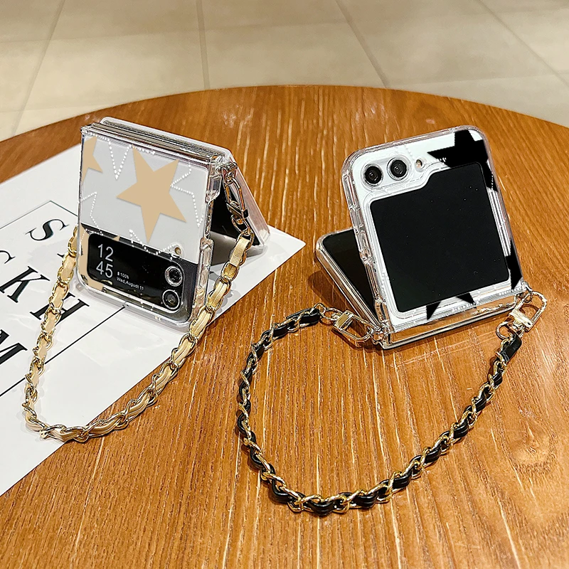 Carcasă transparentă cu cinci colțuri pentru Samsung Galaxy Z Flip 5 6 4 3 5G, silicon moale, pliabilă, pentru Samsung Z Flip6_voghion.com