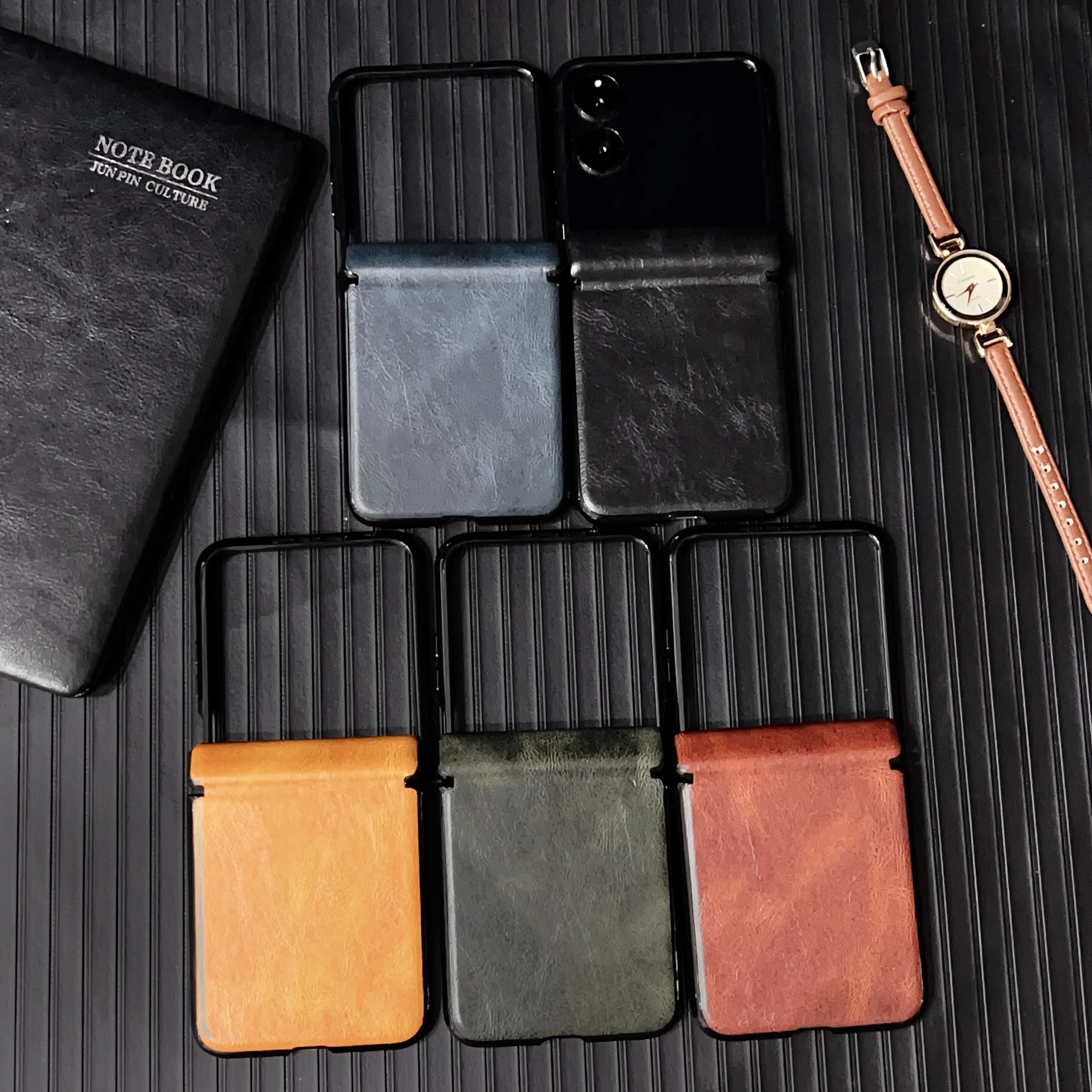 Luxury Faux Leather Magsafe Hinge Case For Xiaomi MIX Flip MIXFlip Case Folding Shockproof Protective Hard Cover Accessories 2