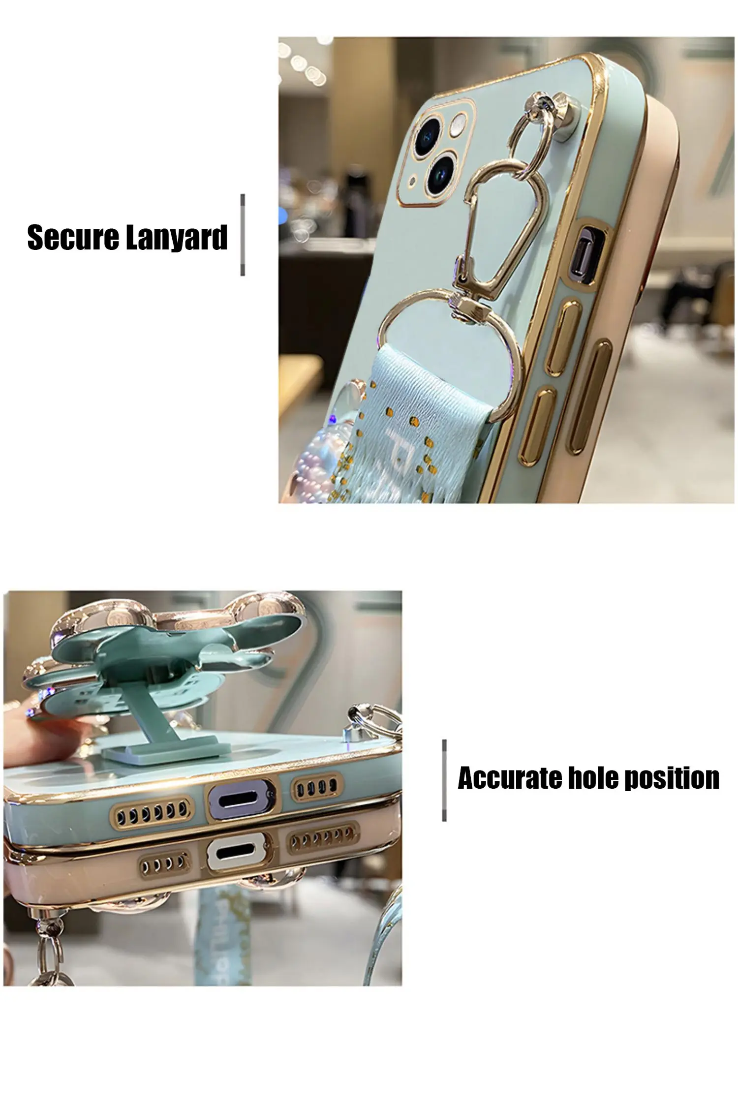 Quicksand – coque de téléphone avec support d'ours, étui avec lanière pour Oppo Realme 8 Pro 5i 6i 8i 9 10, housse de support C20 C11 C21Y C25Y C30 C33_voghion.com