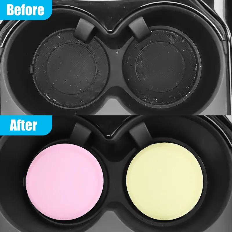 Car Cup Holder Coasters Round Glow-in-the-dark Silicone Anti Slide Interior Decoration