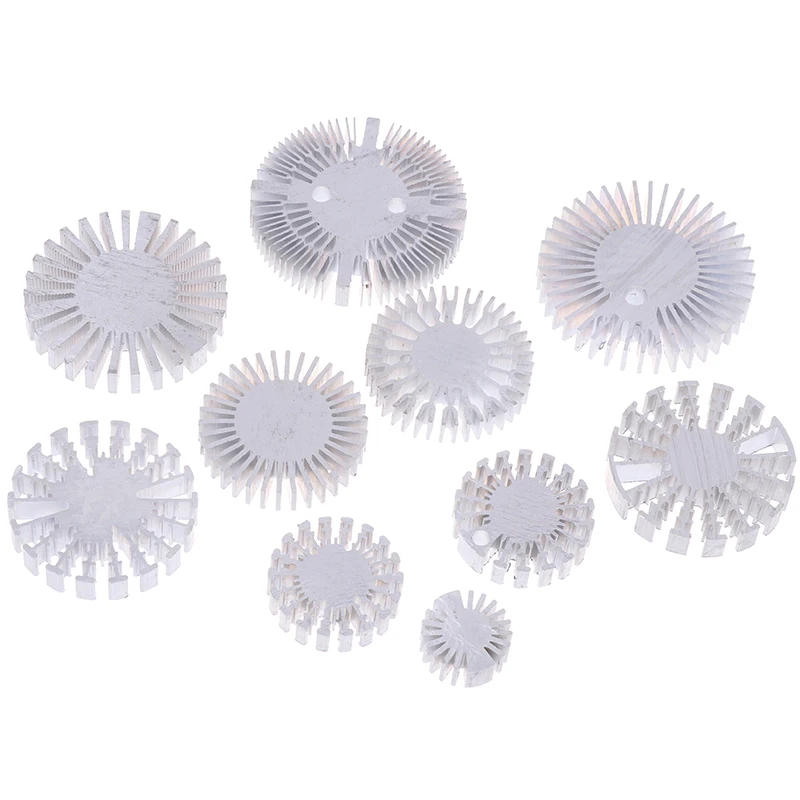 1PC COB Radiator Diameter 25/37.5/40/48/50/53/60/65/67MM High Power Led Heatsink Sunflower Solid Radiator Round Alloy Aluminum