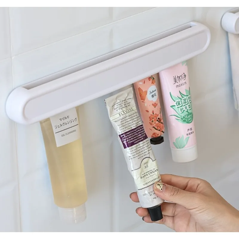 Wall Mounted Toothpaste Storage Clip Bathroom No-Drill Toothpaste Dispenser