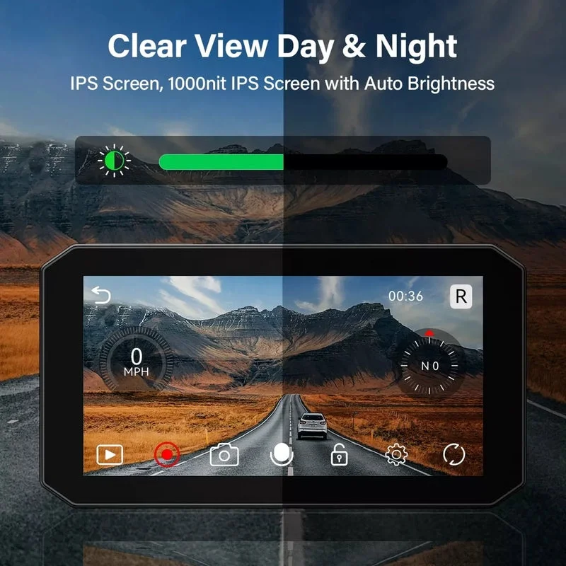 오토바이 네비게이션 GPS 도난 방지 퀵 릴리스 CarPlay 및 안드로이드 Auto 5.5인치 HD 화면 TPMS 듀얼