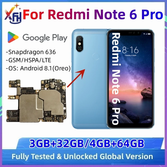 Xiaomi Redmi Note 6 Pro 64GB Unlocked GSM Global Version Phone w