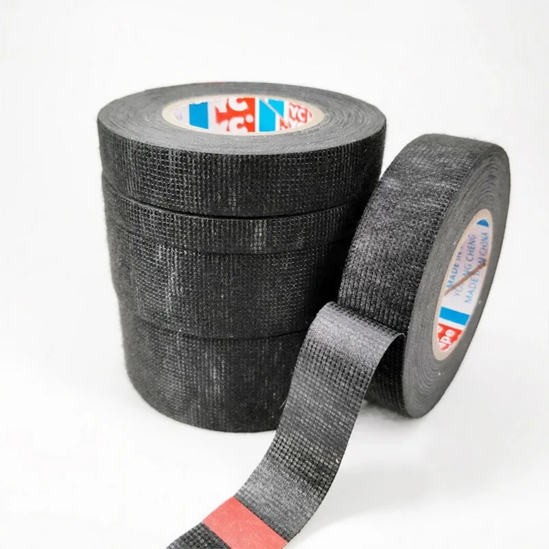 Adhesive Cloth Tape 15M Heat Resistant Automotive Tape For Car Cable Harness Wiring Fabric Loom Electrical