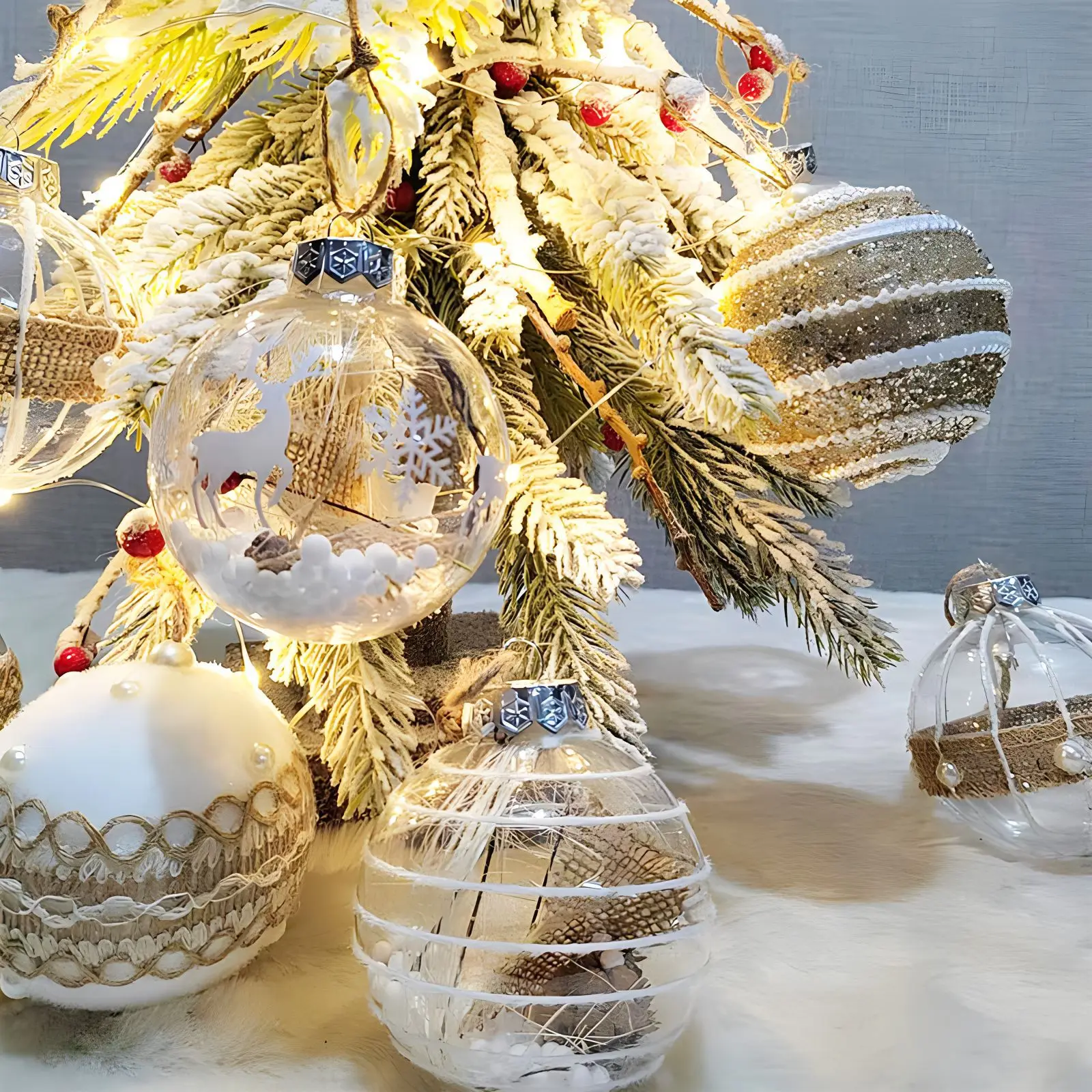 Christmas Venue Decoration Supplies Christmas Decoration 8cm Christmas Ball Gift Christmas Tree Pendant