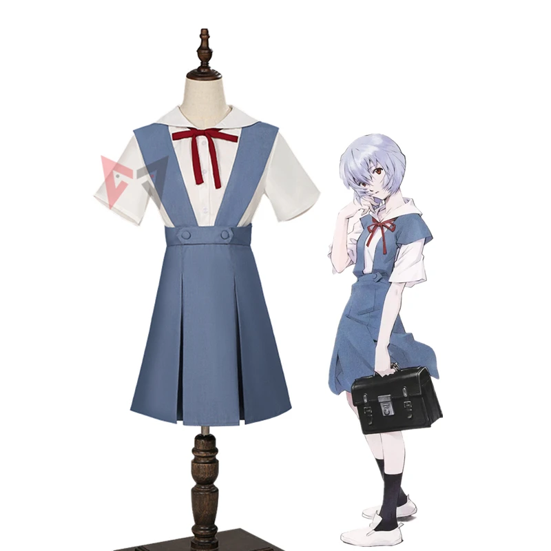 

New Ayanami Rei cosplay costume shirt dress for girl women custom made for Christmas Halloween