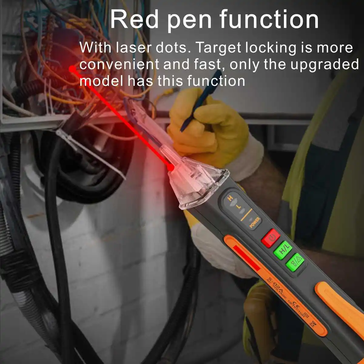 Penna Rilevatore Tensione Senza Contatto - Tester Elettrico 12-1000V Con LED E Torcia, Modalità Auto/Manuale - Foto 1