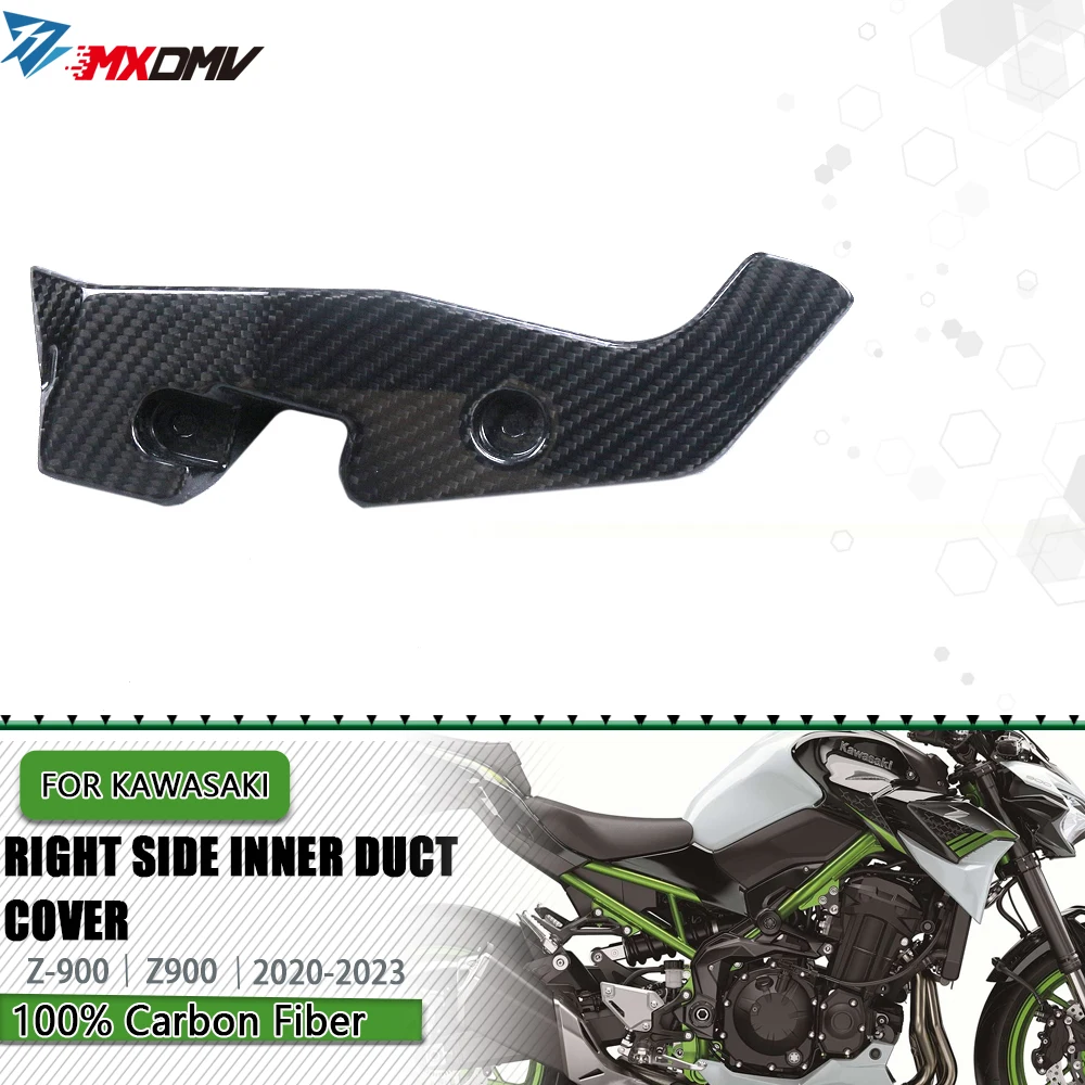 

Right Side Inner Duct Cover in 100% Carbon Fiber for Kawasaki Z900 2020-2023 Motorcycle Accessories Fairing Kits