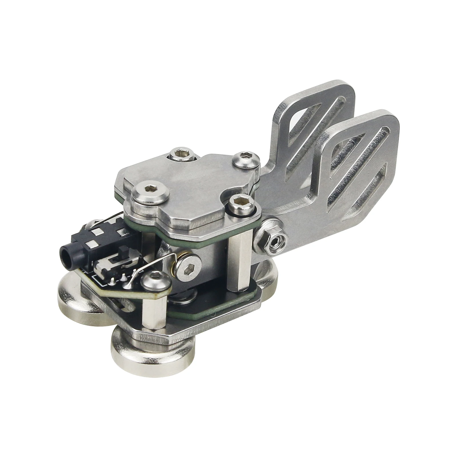 HamGeek Upgrade HG-80S II Stainless Steel CW Morse Key Portable Telegraph Key Paddle With Magnetic Base For Ham Radio shortwave antenna