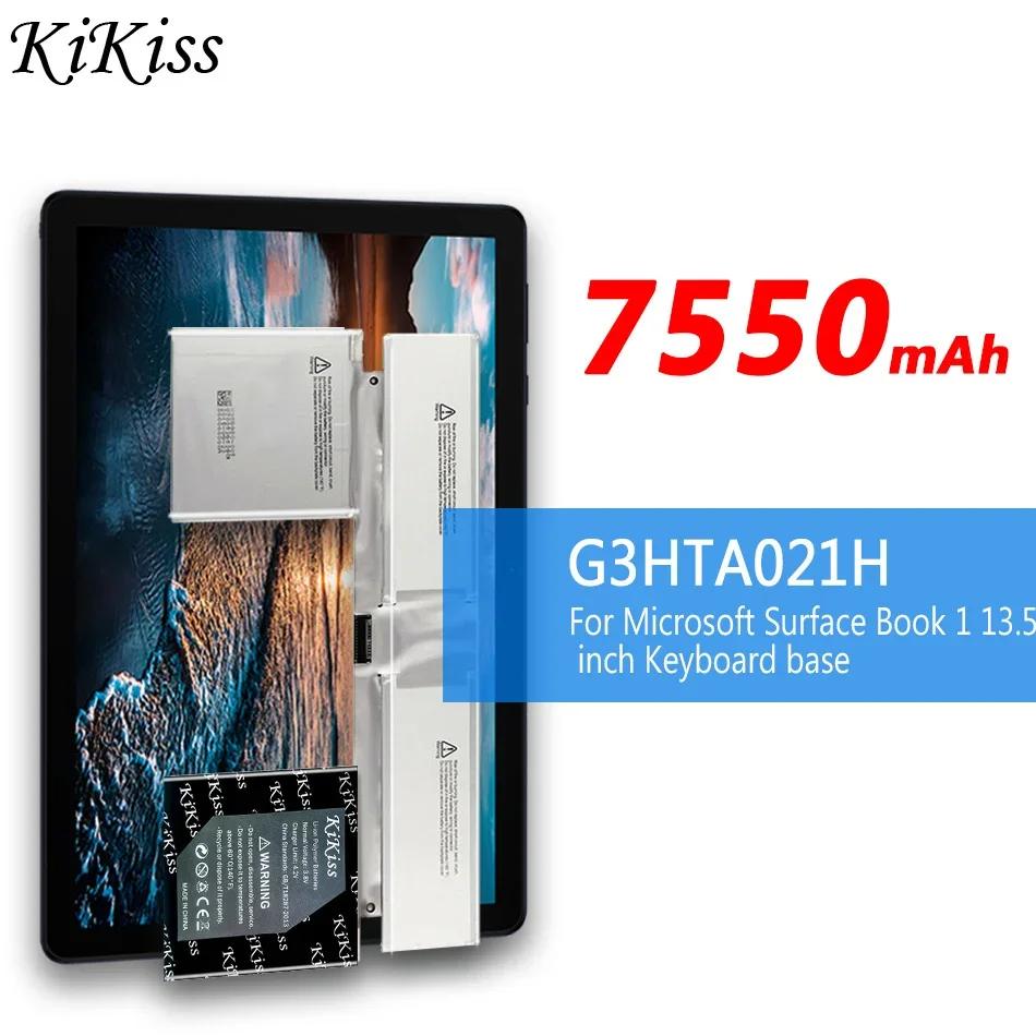 

KiKiss 3000mAh/7550mAh Battery For Microsoft Surface Book 1 13.5 inch 1705 Keyboard base 1703 Screen CR7 DAK822470K