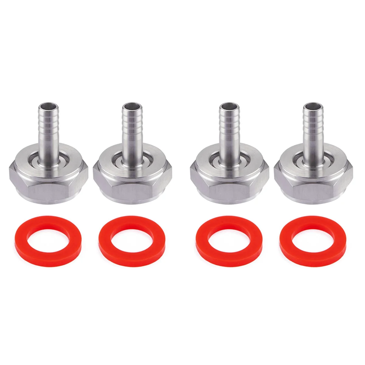 

4 шт. штуцер для пива из нержавеющей стали, комплект соединителей для пивной линии, шестигранная гайка 5/8 дюйма, Резьба G x штуцер 5/16 дюйма